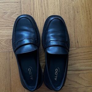 ALDO Bigstrut Black Loafers, US 7